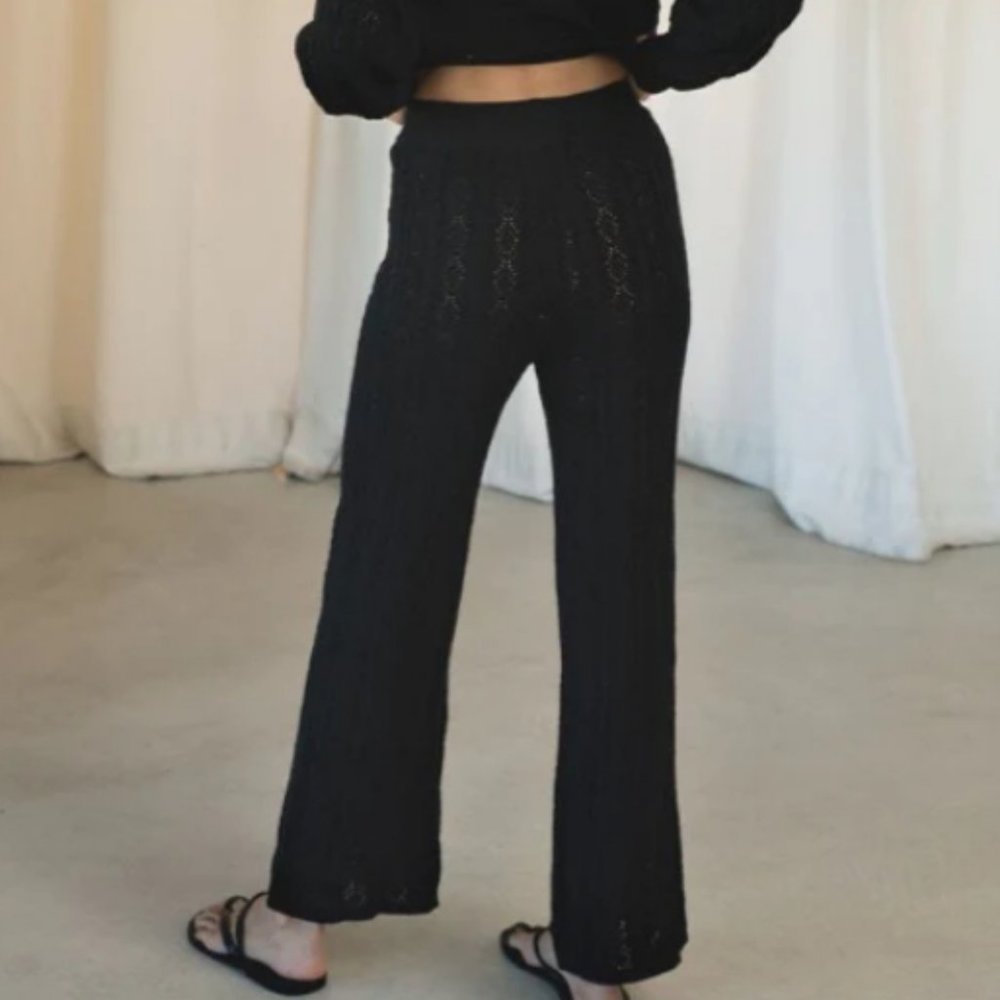 ISO Kivari Ava Knit Pants sz L Black NFS - Picture 3 of 3